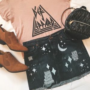 Custom GAP denim mini skirt